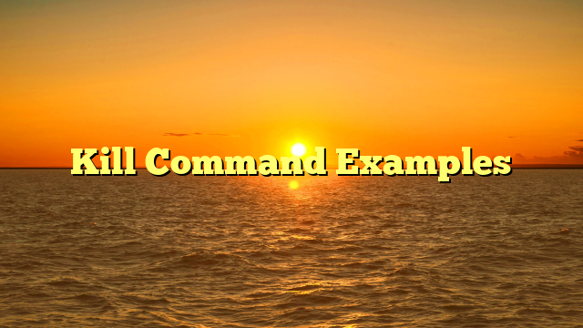 Kill Command Examples